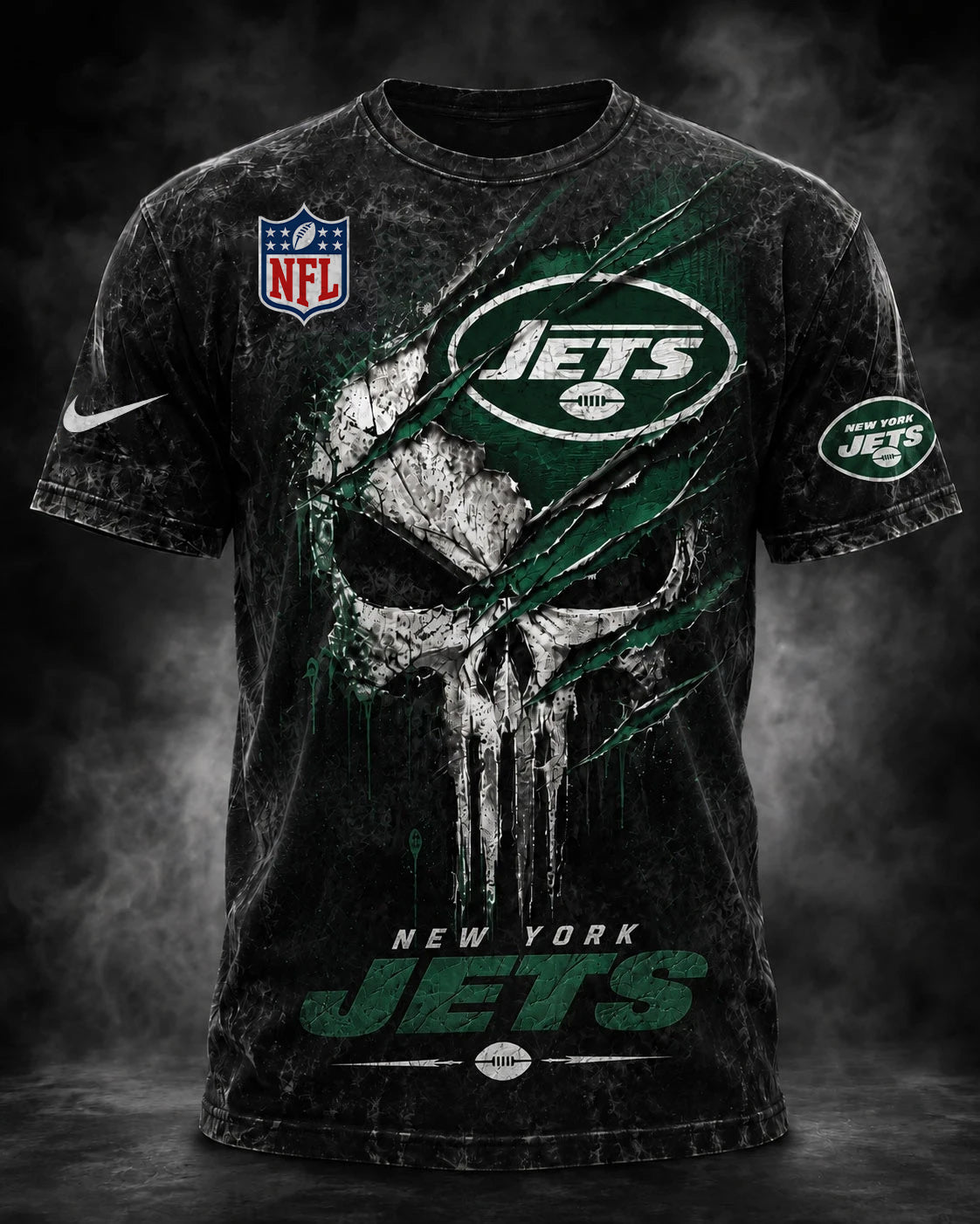 PREMIUM NFL X NYJ EXCLUSIVE OLD-SKULL 3D Tshirt LIMITED EDITION