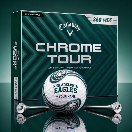 PREMIUM NFL  X PE Glam-Lux PERSONALIZED TIE-Dye GOLF BALL V33 LIMITED EDTION