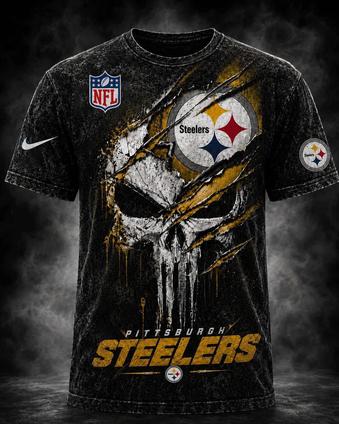 PREMIUM NFL X PIT EXCLUSIVE OLD-SKULL 3D Tshirt LIMITED EDITION