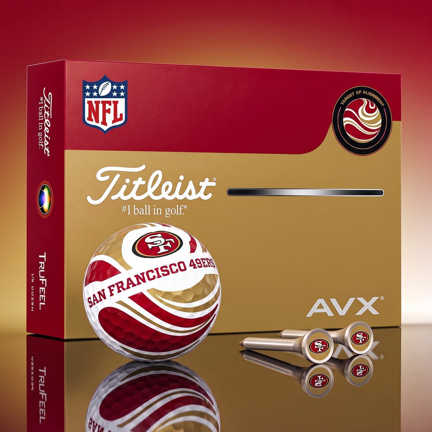 PREMIUM NFL X SF EXCLUSIVE  TOURNAMENT  PERSONALIZED GOLF BALL V6 COLLECTION