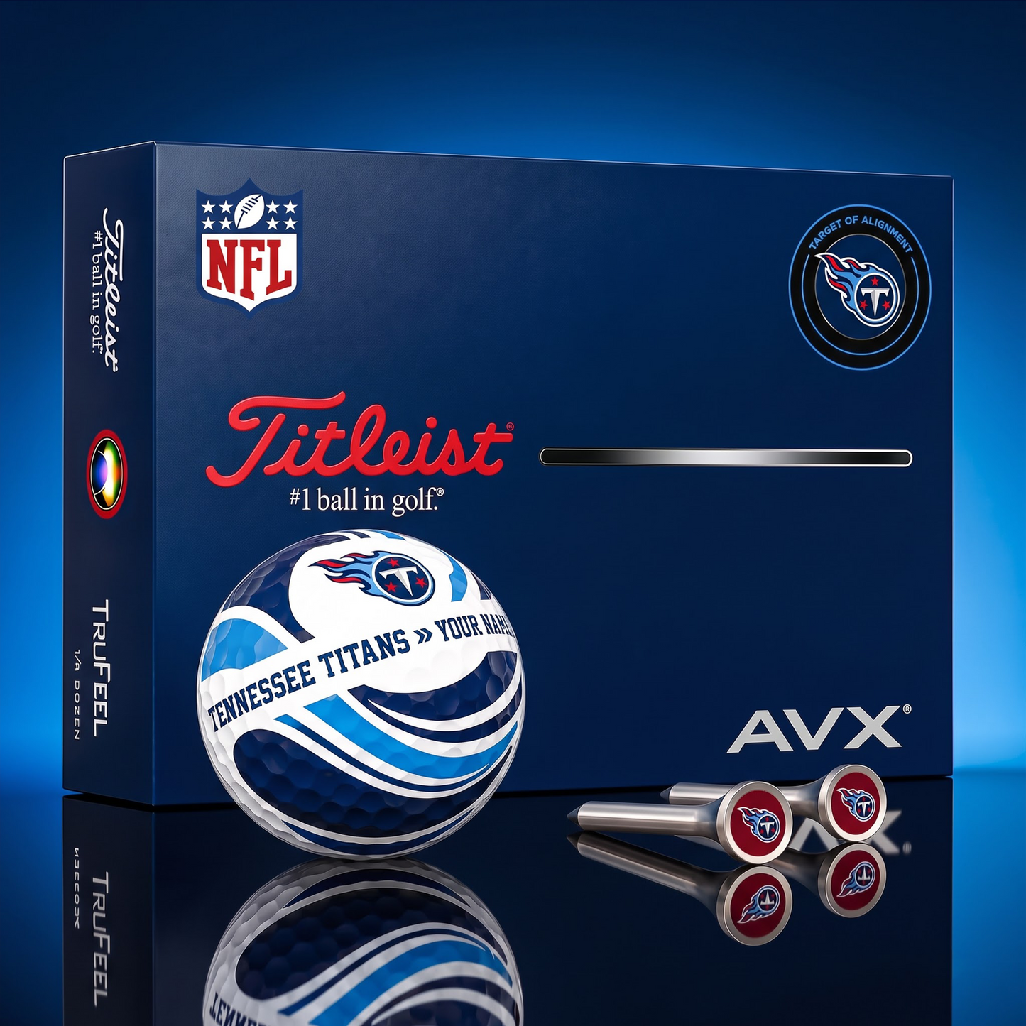 PREMIUM NFL X TT EXCLUSIVE  TOURNAMENT  PERSONALIZED GOLF BALL V6 COLLECTION