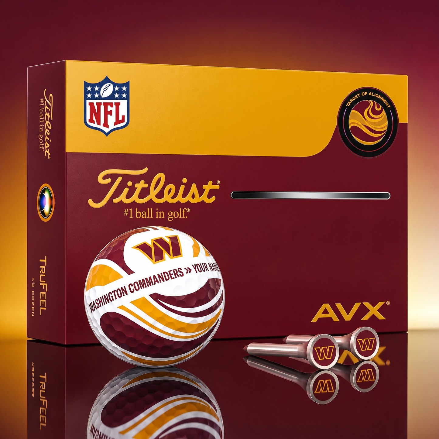 PREMIUM NFL X WC EXCLUSIVE  TOURNAMENT  PERSONALIZED GOLF BALL V6 COLLECTION