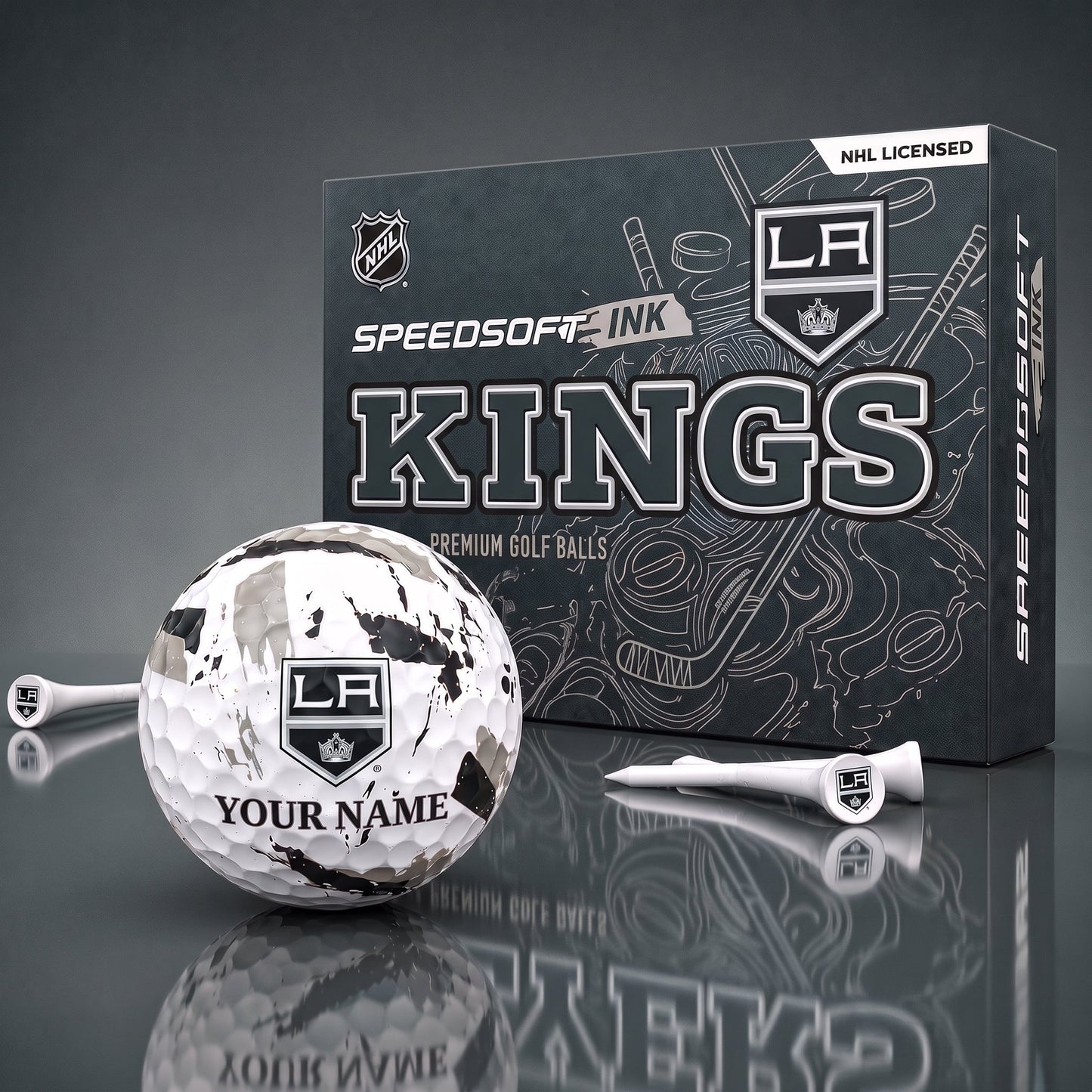 PREMIUM NHL X LAK EXCLUSIVE PERSONALIZED GOLF BALL SET LIMITED EDTION