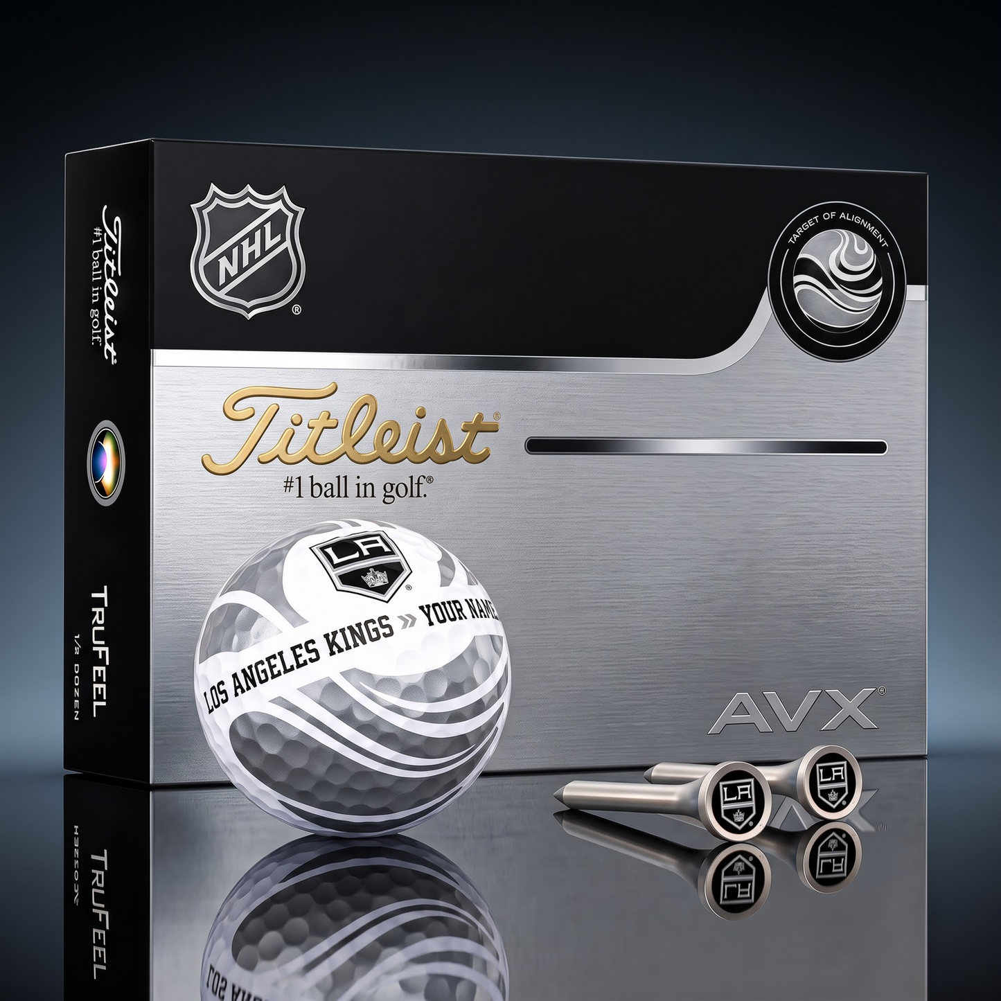 PREMIUM NHL X LAK EXCLUSIVE  TOURNAMENT  PERSONALIZED GOLF BALL V6 COLLECTION