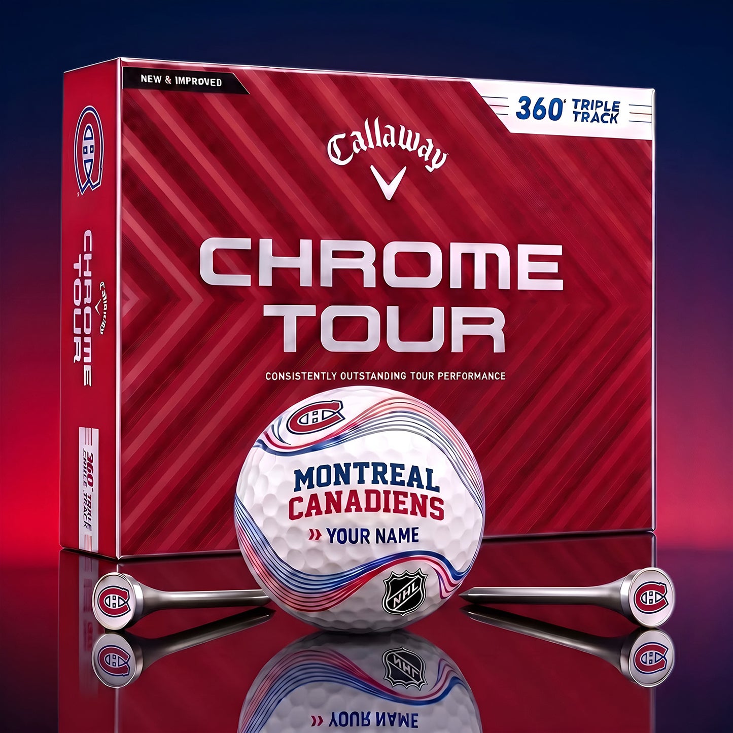 PREMIUM NHL X MC DELUX PERSONALIZED GOLF BALL FOR TOURNAMENT V33 LIMITED EDITION