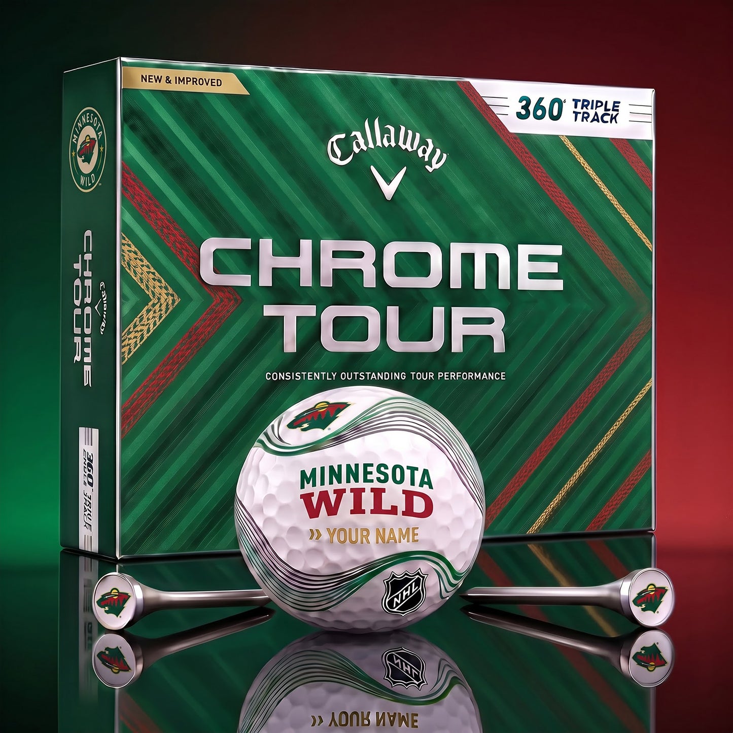 PREMIUM NHL X MW DELUX PERSONALIZED GOLF BALL FOR TOURNAMENT V33 LIMITED EDITION