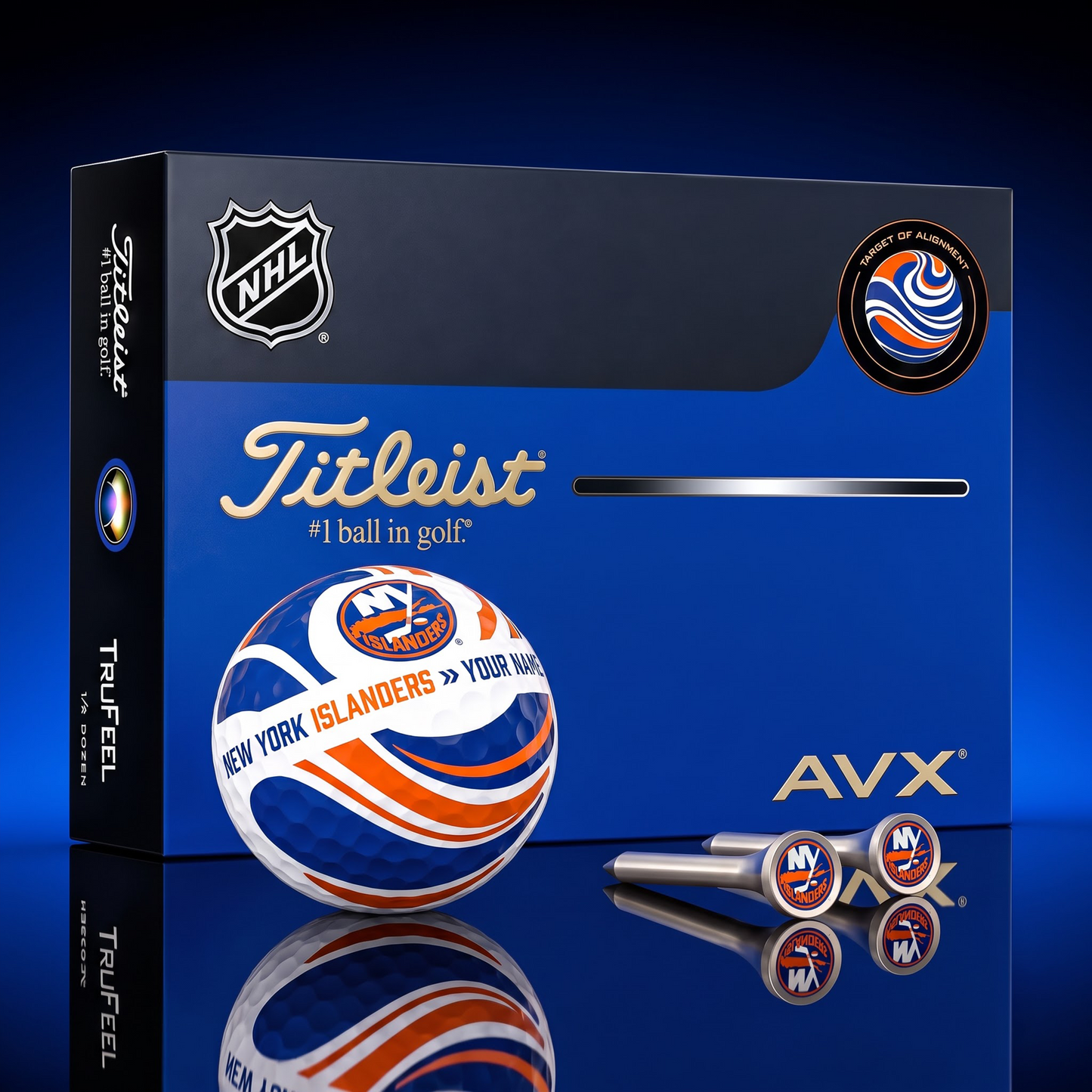 PREMIUM NHL X NYI EXCLUSIVE  TOURNAMENT  PERSONALIZED GOLF BALL V6 COLLECTION