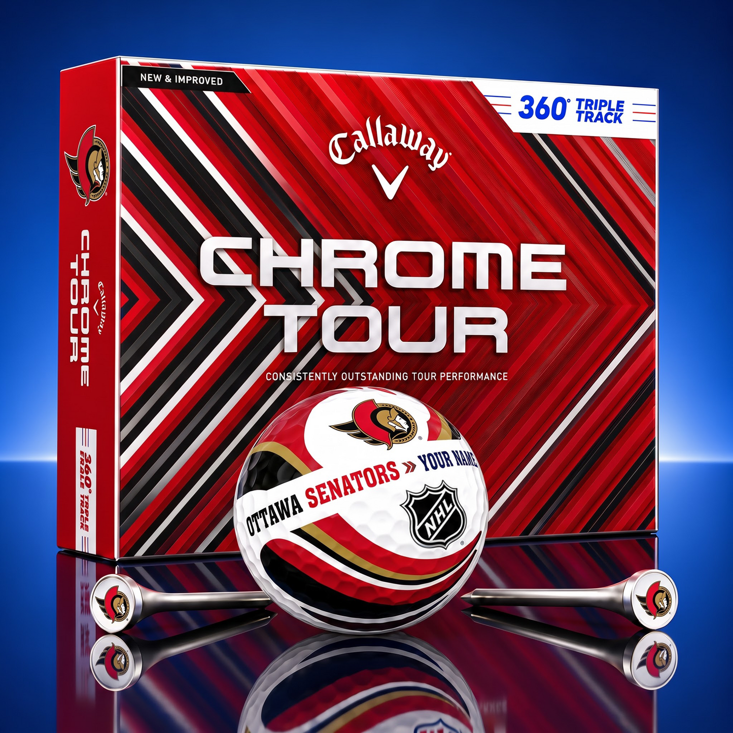 PREMIUM NHL X OS EXCLUSIVE  TOURNAMENT  PERSONALIZED GOLF BALL V30 COLLECTION