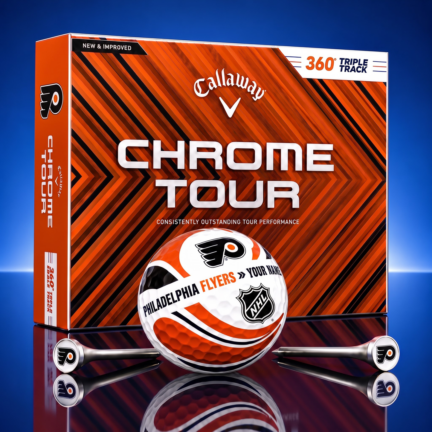 PREMIUM NHL X PF EXCLUSIVE  TOURNAMENT  PERSONALIZED GOLF BALL V30 COLLECTION