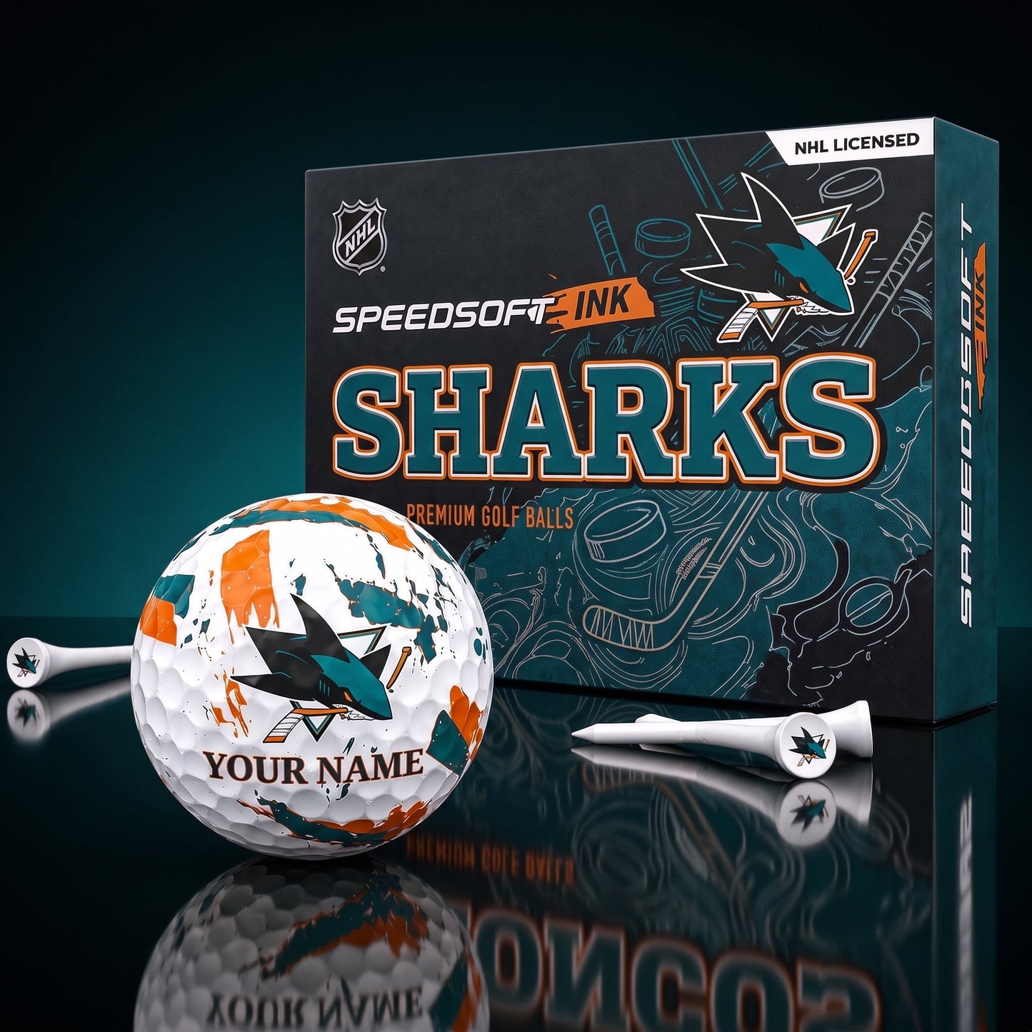 PREMIUM NHL X SJS EXCLUSIVE PERSONALIZED GOLF BALL SET LIMITED EDTION
