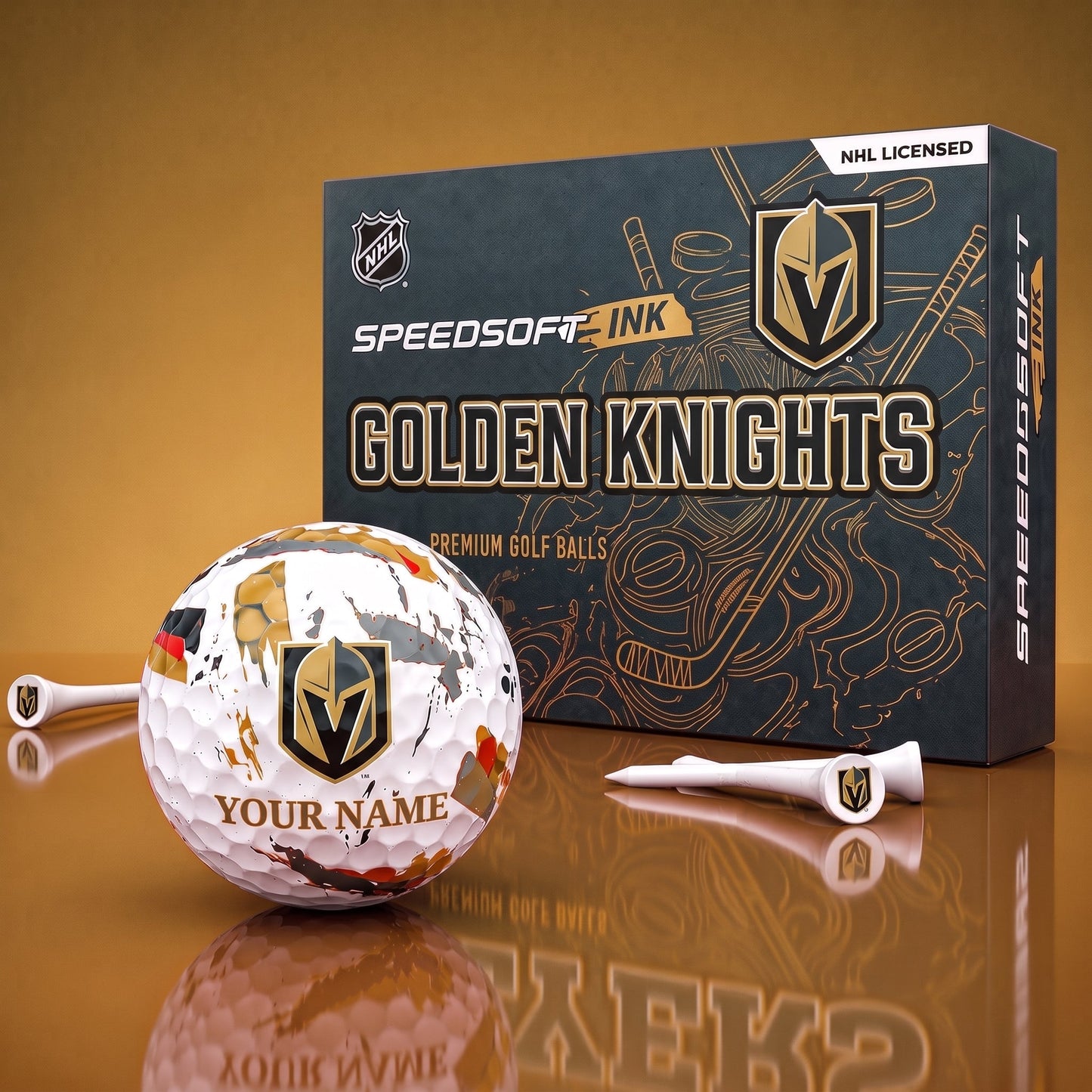PREMIUM NHL X VGK EXCLUSIVE PERSONALIZED GOLF BALL SET LIMITED EDTION