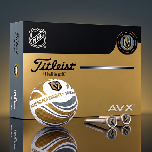 PREMIUM NHL X VGK EXCLUSIVE  TOURNAMENT  PERSONALIZED GOLF BALL V6 COLLECTION