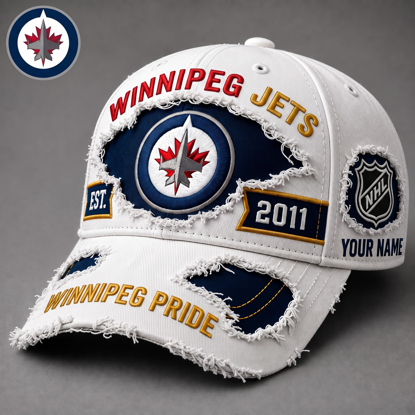 PREMIUM NHL X WJ EXCLUSIVE PERSONALIZED CAP FOR GAME DAY