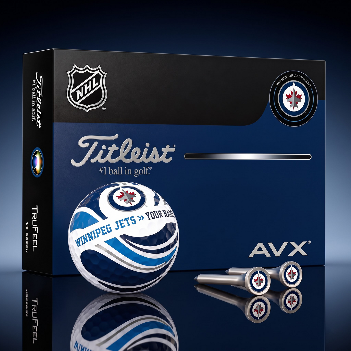 PREMIUM NHL X WJ EXCLUSIVE  TOURNAMENT  PERSONALIZED GOLF BALL V6 COLLECTION