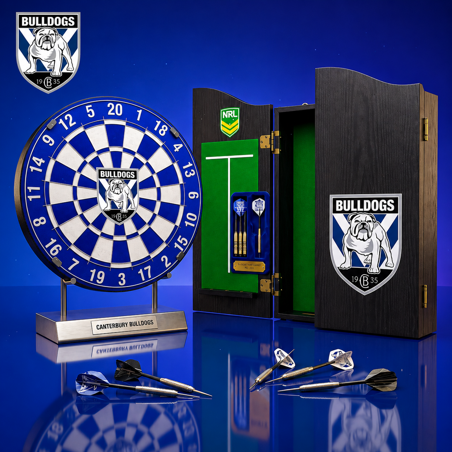 PREMIUM NRL X CBB EXCLUSIVE   Dartboard GAME Set LIMITED EDITION
