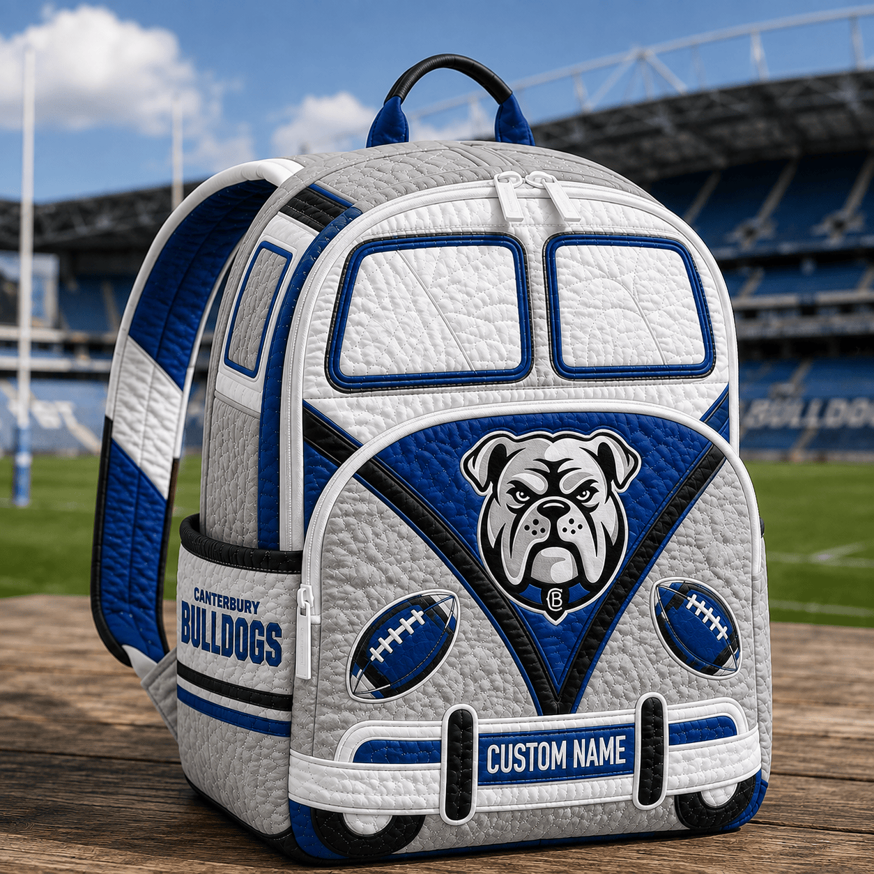 PREMIUM NRL X CBB EXCLUSIVE Personalized Hippie Van Quilted Backpack Limited Edition