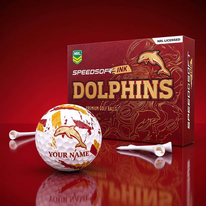 PREMIUM NRL X DOL EXCLUSIVE PERSONALIZED GOLF BALL SET LIMITED EDTION