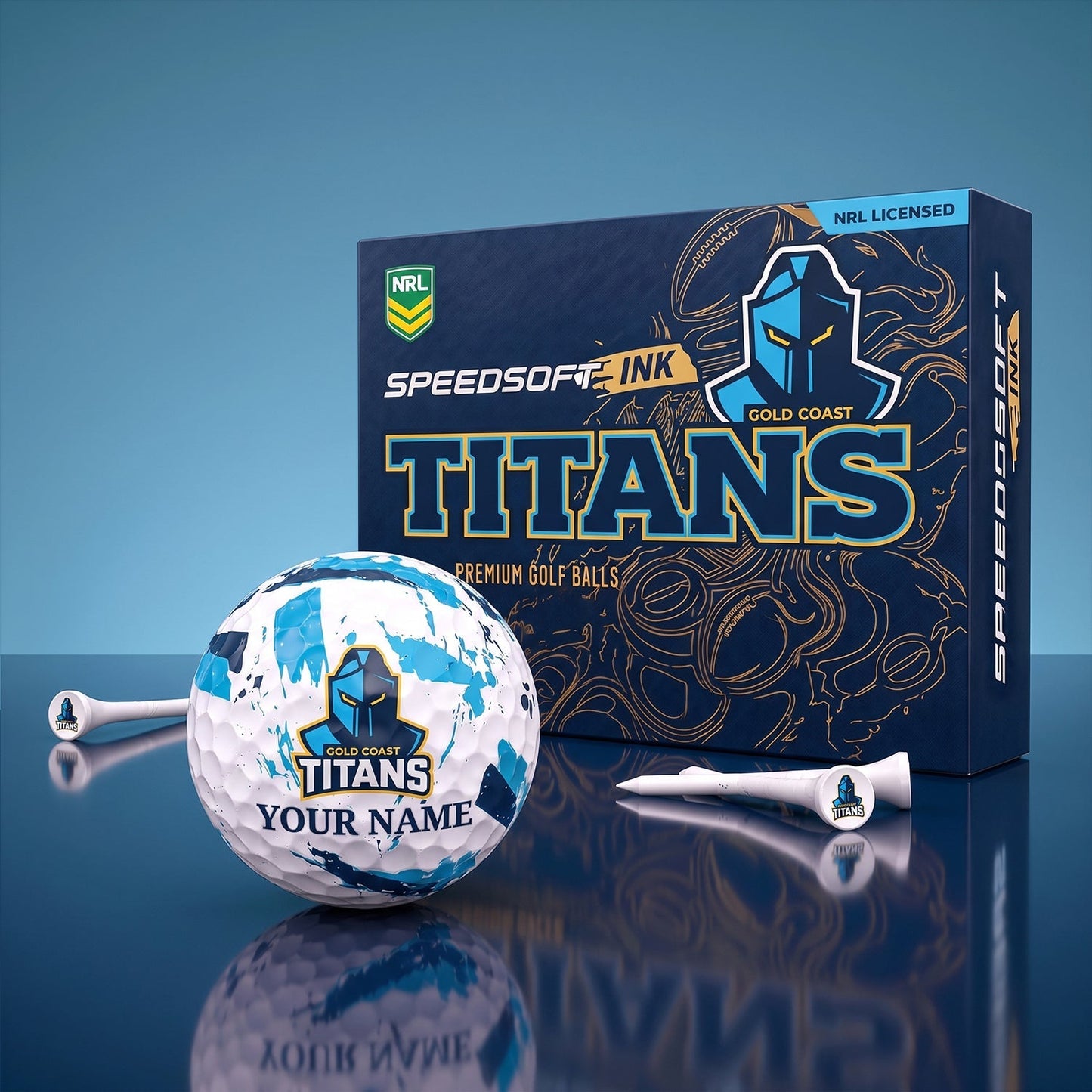 PREMIUM NRL X GCT EXCLUSIVE PERSONALIZED GOLF BALL SET LIMITED EDTION