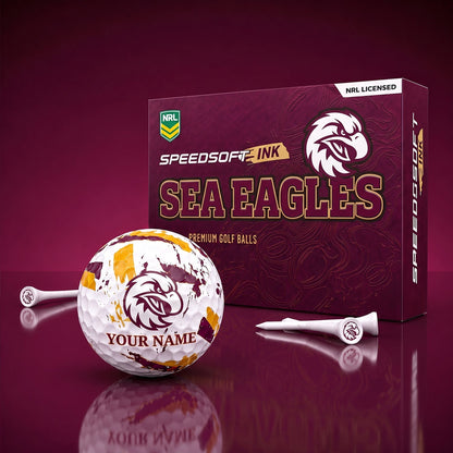 PREMIUM NRL X MWSE EXCLUSIVE PERSONALIZED GOLF BALL SET LIMITED EDTION