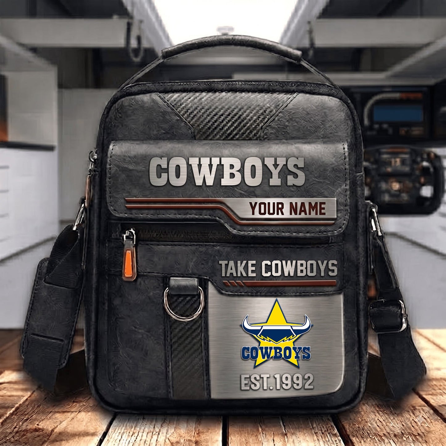 PREMIUM NRL X NQC PERSONALIZED Leather Handbag LIMITED EDITION