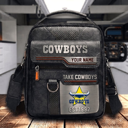 PREMIUM NRL X NQC PERSONALIZED Leather Handbag LIMITED EDITION