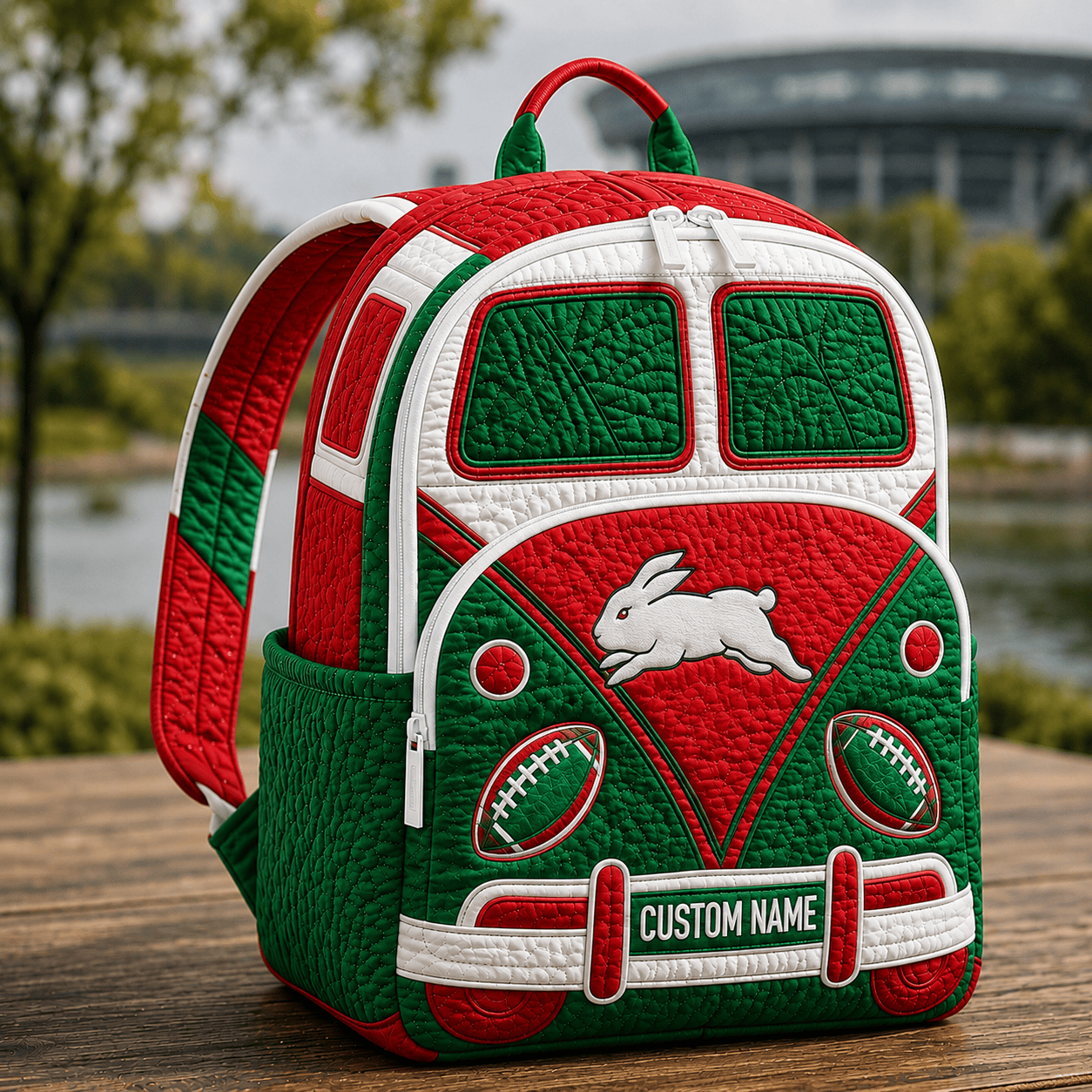 PREMIUM NRL X SSR EXCLUSIVE Personalized Hippie Van Quilted Backpack Limited Edition