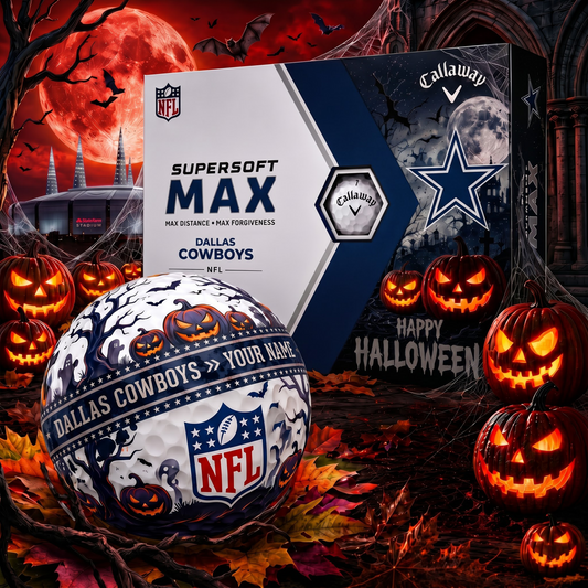 PREMIUM NFL X DC SPOOKY SEASON PERSONALIZED GOLF BALL V3 COLLECTION NDT VHM 150826