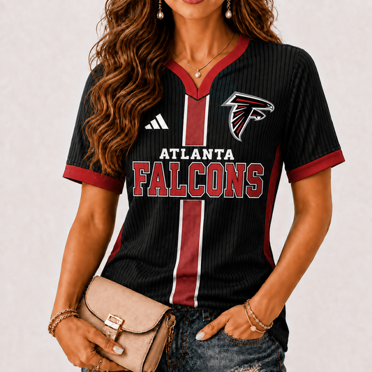 Premium NFL x ATL Game Day Women V-Neck Short Sleeve