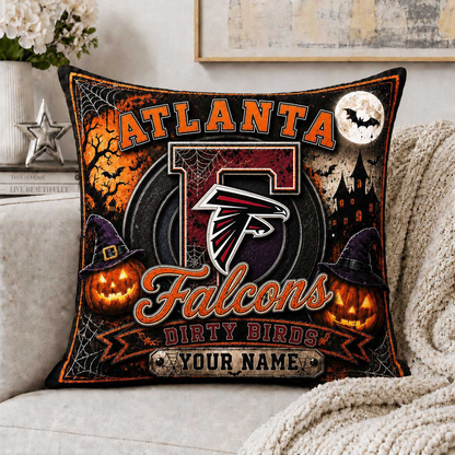 Premium NFL x ATL Spooky Season Fan Personalized Pillow