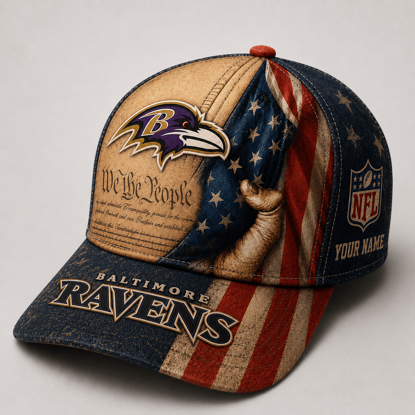 Premium NFL x BAL We The People Patriotic Flag Classic Cap