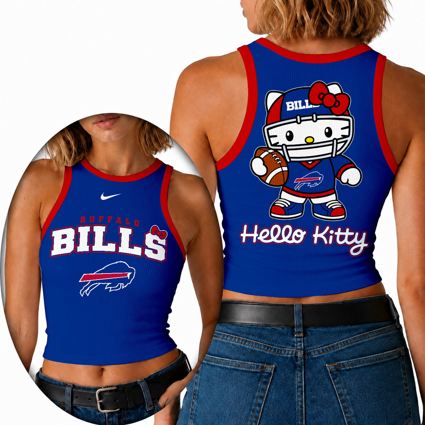 Premium NFL x BUF Hello Kitty Tank Top