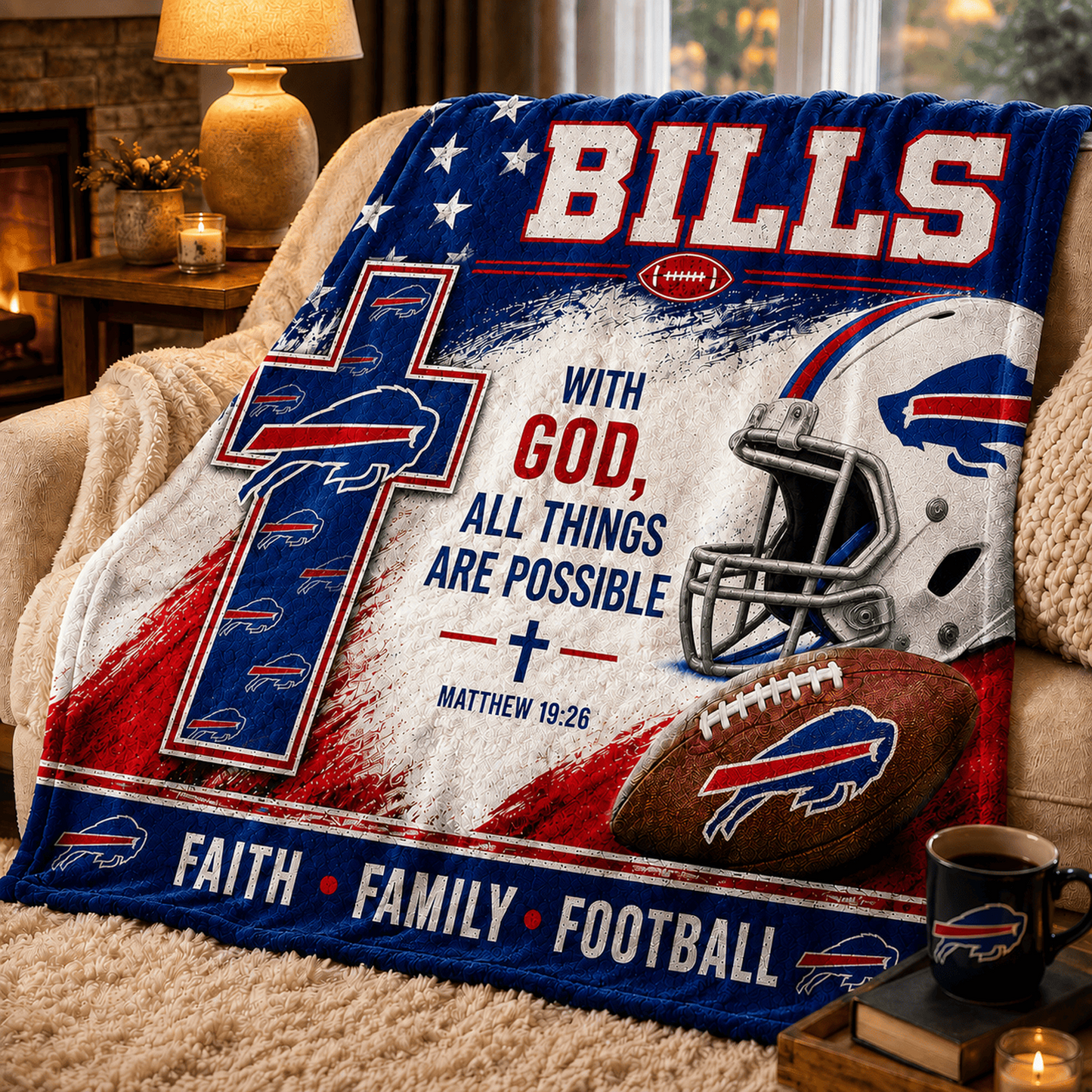 Premium NFL x BUF With God All Things Are Possible Blanket DATND TANTD 210826