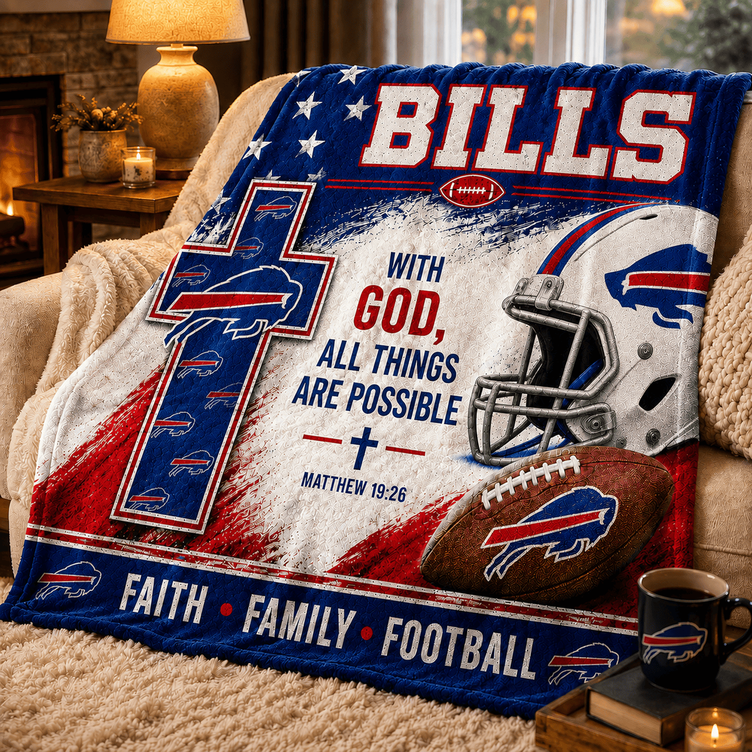Premium NFL x BUF With God All Things Are Possible Blanket DATND TANTD 210826