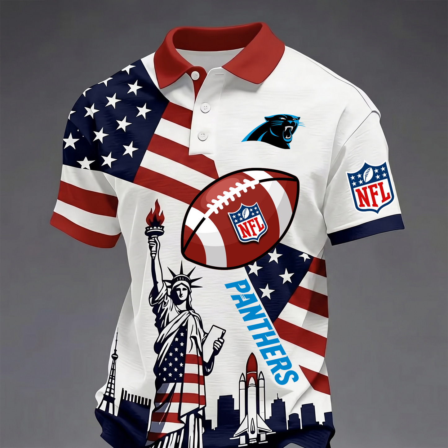 Premium NFL x CAR USA 250 Year Anniversary Polo Shirt 200626