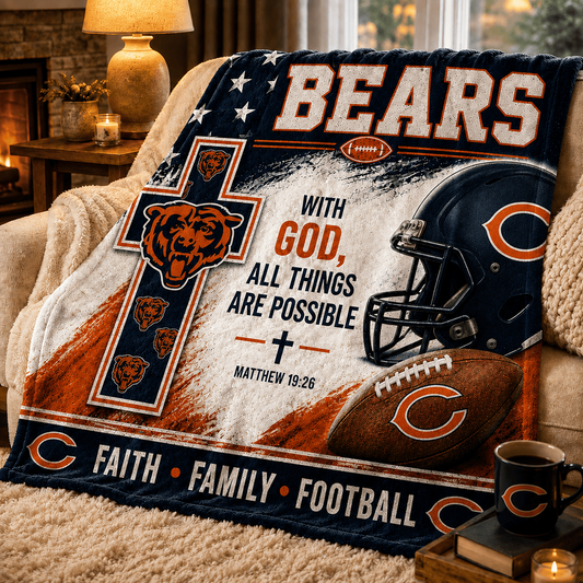 Premium NFL x CHI With God All Things Are Possible Blanket DATND TANTD 210826