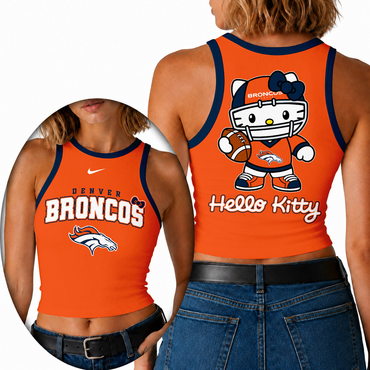 Premium NFL x DEN Hello Kitty Tank Top
