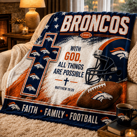 Premium NFL x DEN With God All Things Are Possible Blanket DATND TANTD 210826