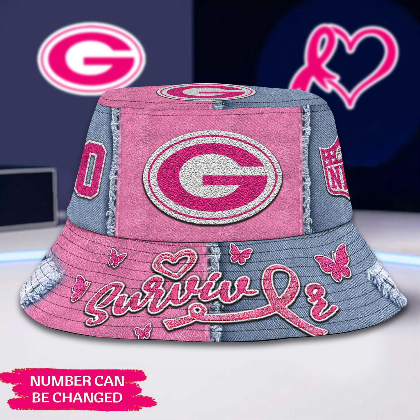 Premium NFL x GB Cancer Survivor Bucket Hat