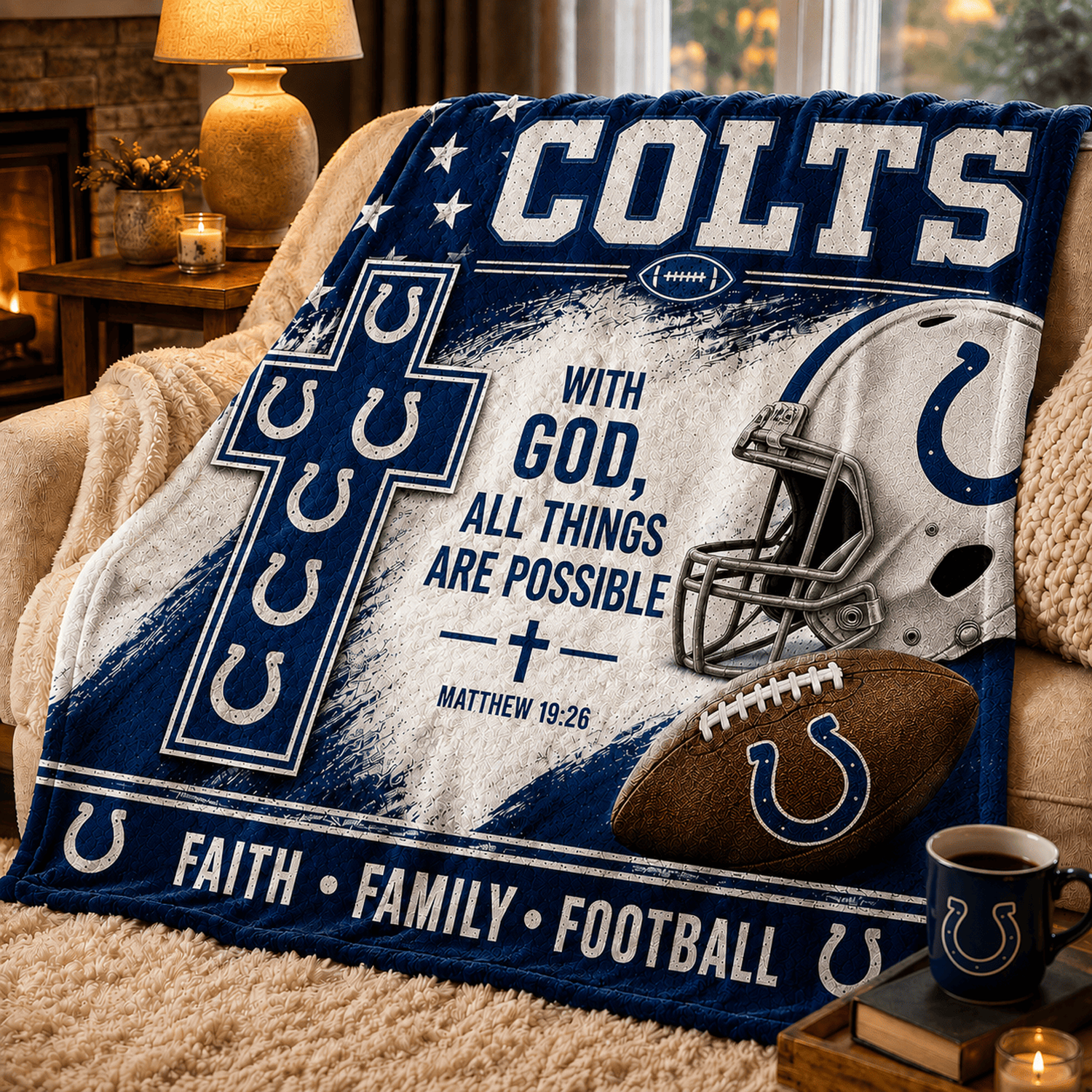 Premium NFL x IND With God All Things Are Possible Blanket DATND TANTD 210826