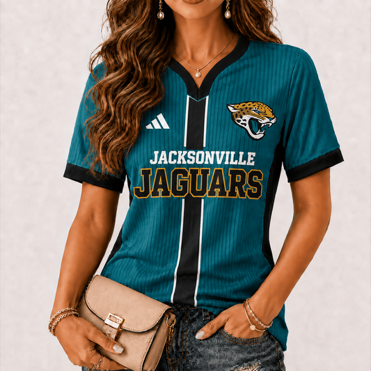 Premium NFL x JAX Game Day Women V-Neck Short Sleeve