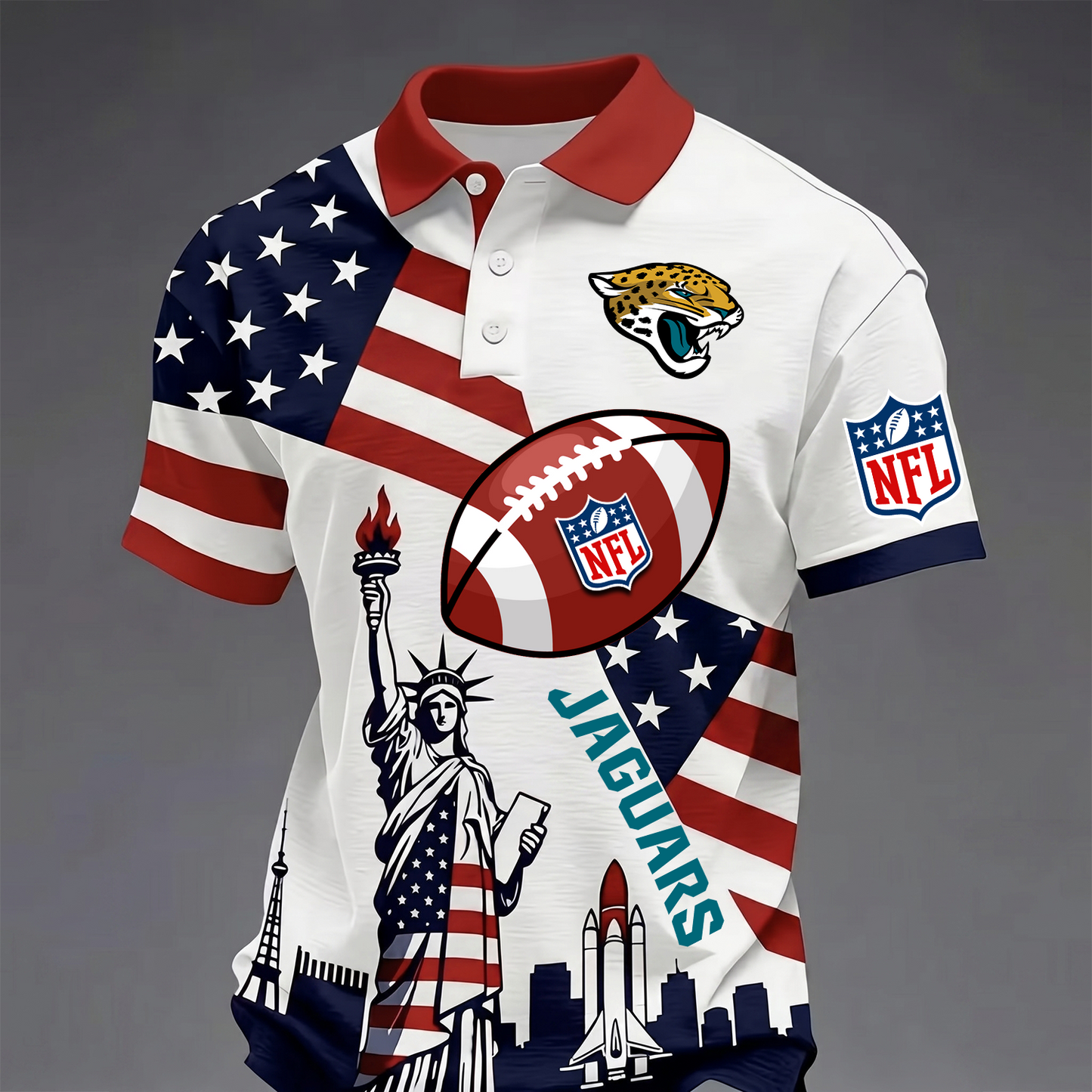 Premium NFL x JAX USA 250 Year Anniversary Polo Shirt 200626