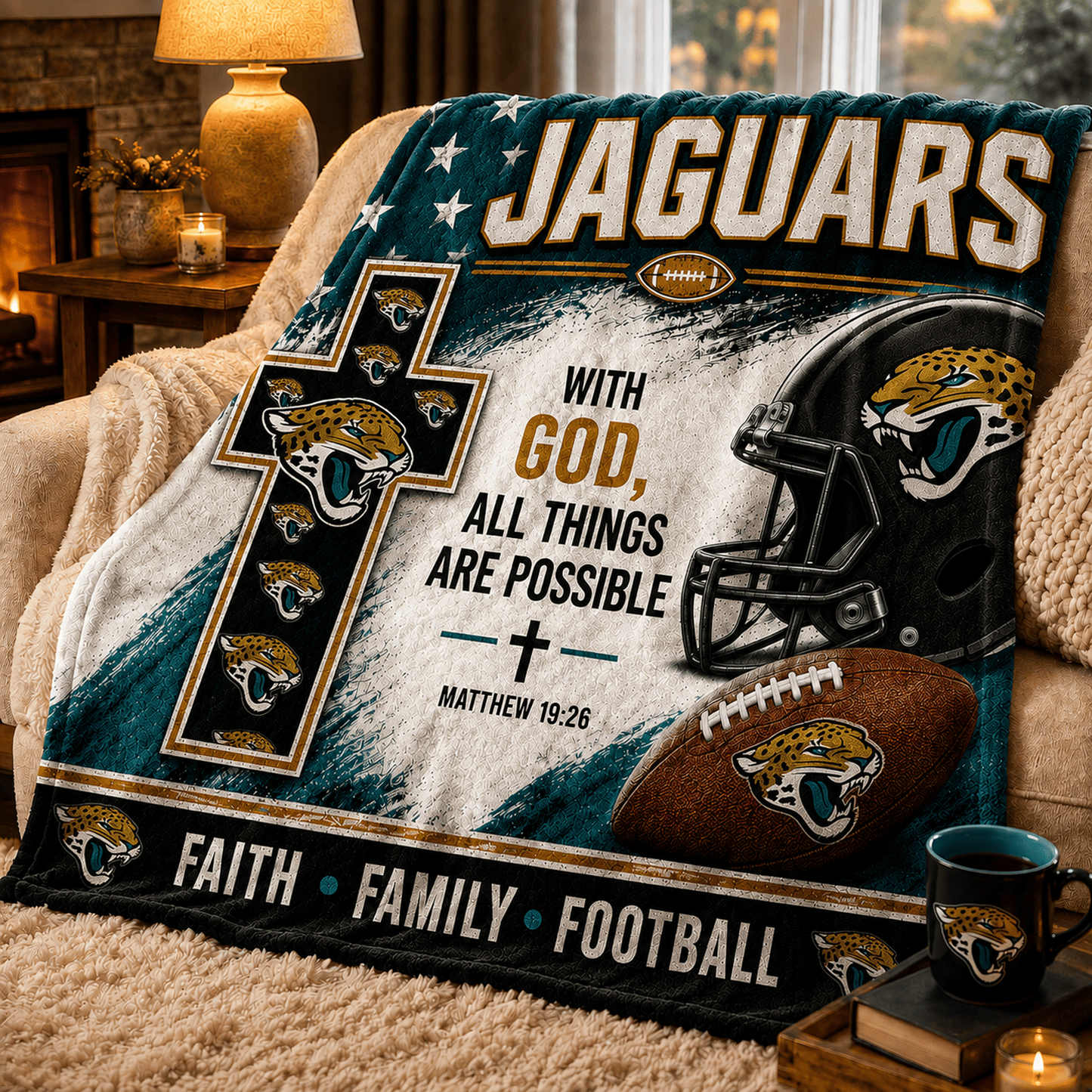 Premium NFL x JAX With God All Things Are Possible Blanket DATND TANTD 210826