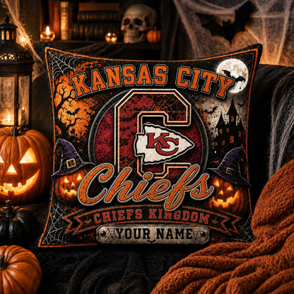 Premium NFL x KCC Spooky Season Fan Personalized Pillow