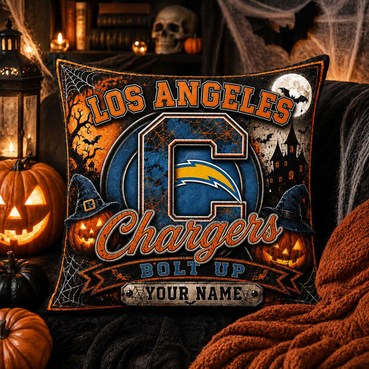 Premium NFL x LAC Spooky Season Fan Personalized Pillow