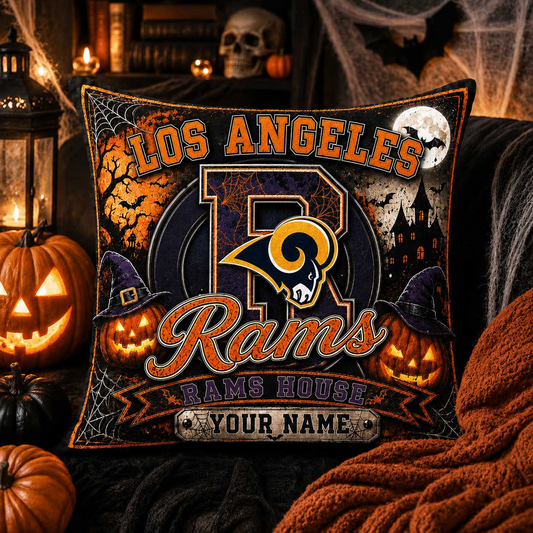 Premium NFL x LAR Spooky Season Fan Personalized Pillow
