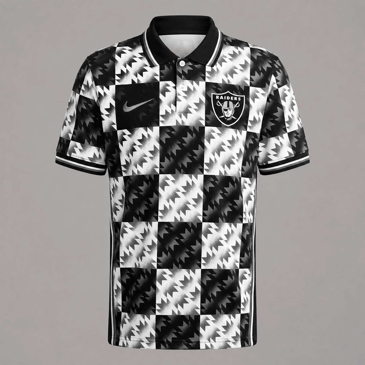 Premium NFL x LVR Menƒ??s Retro Geometric Pattern Polo Shirt