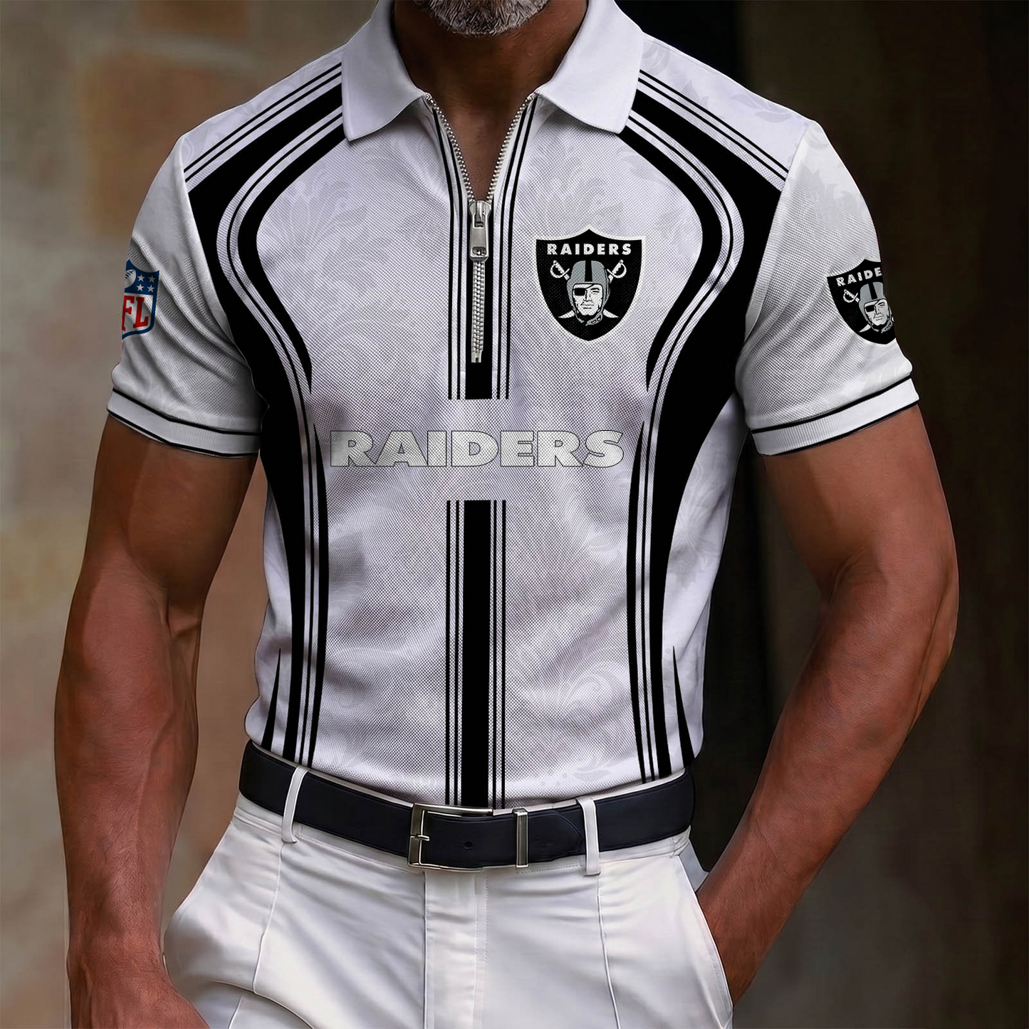 Premium NFL x LVR Quarter-Zip Polo Shirt