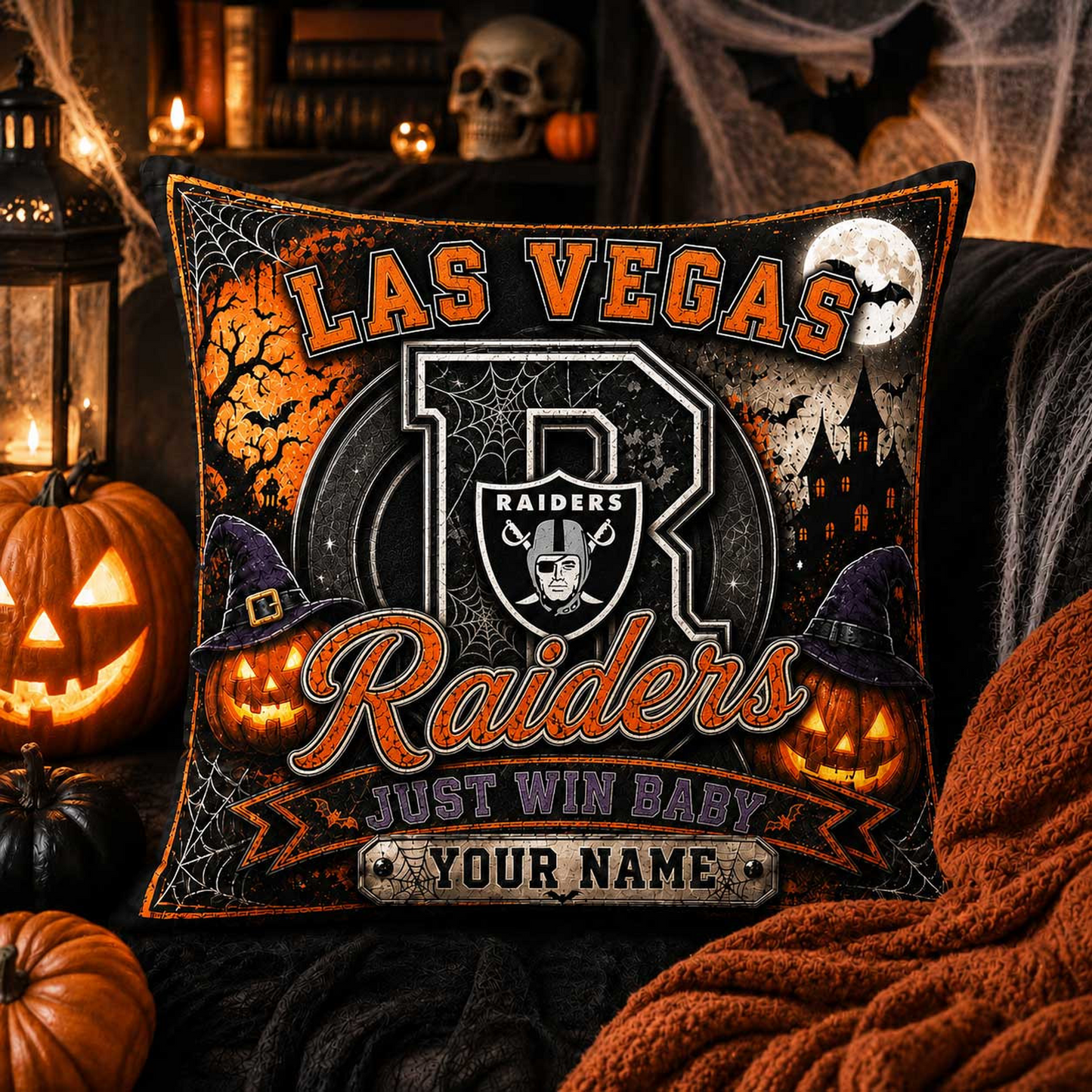 Premium NFL x LVR Spooky Season Fan Personalized Pillow