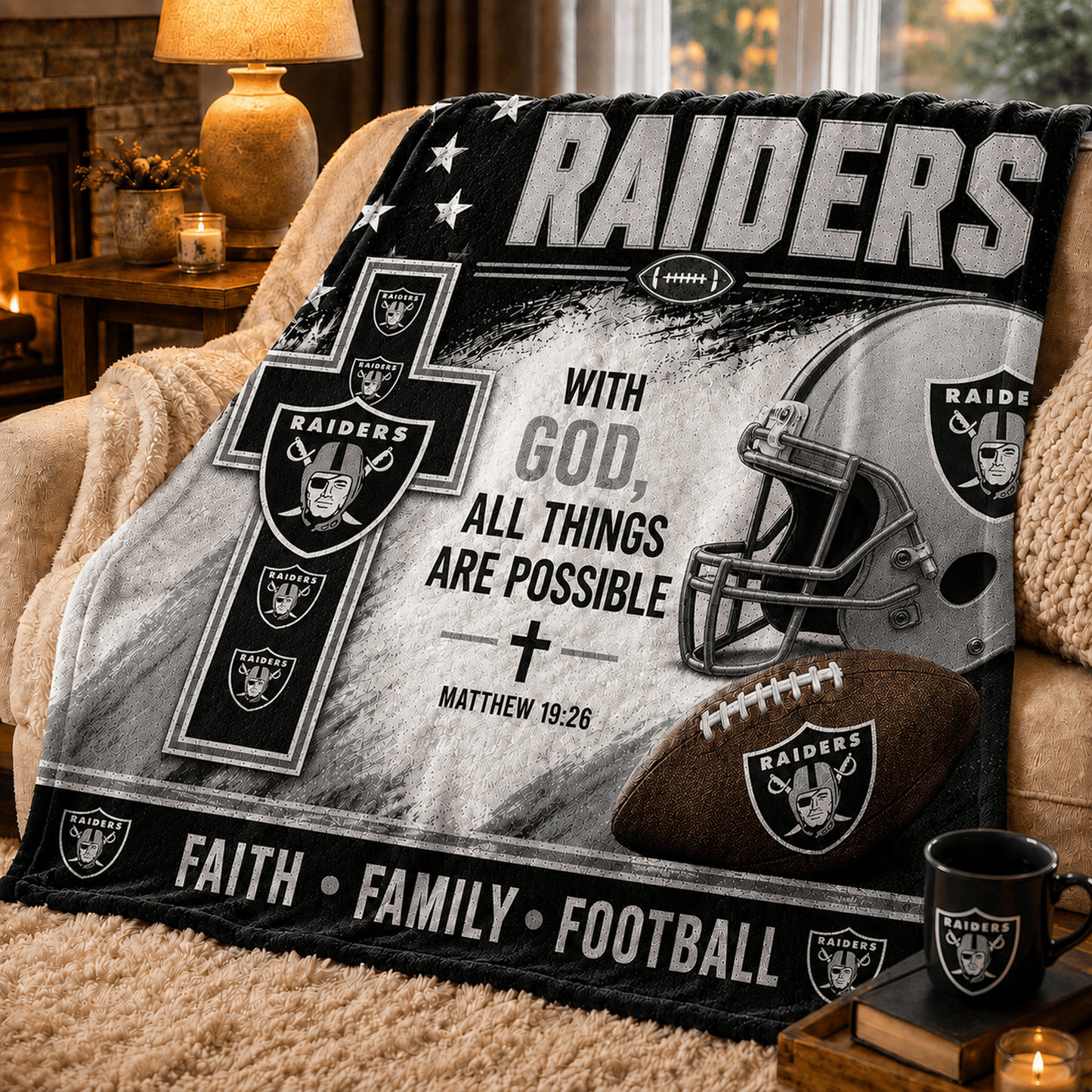 Premium NFL x LVR With God All Things Are Possible Blanket DATND TANTD 210826