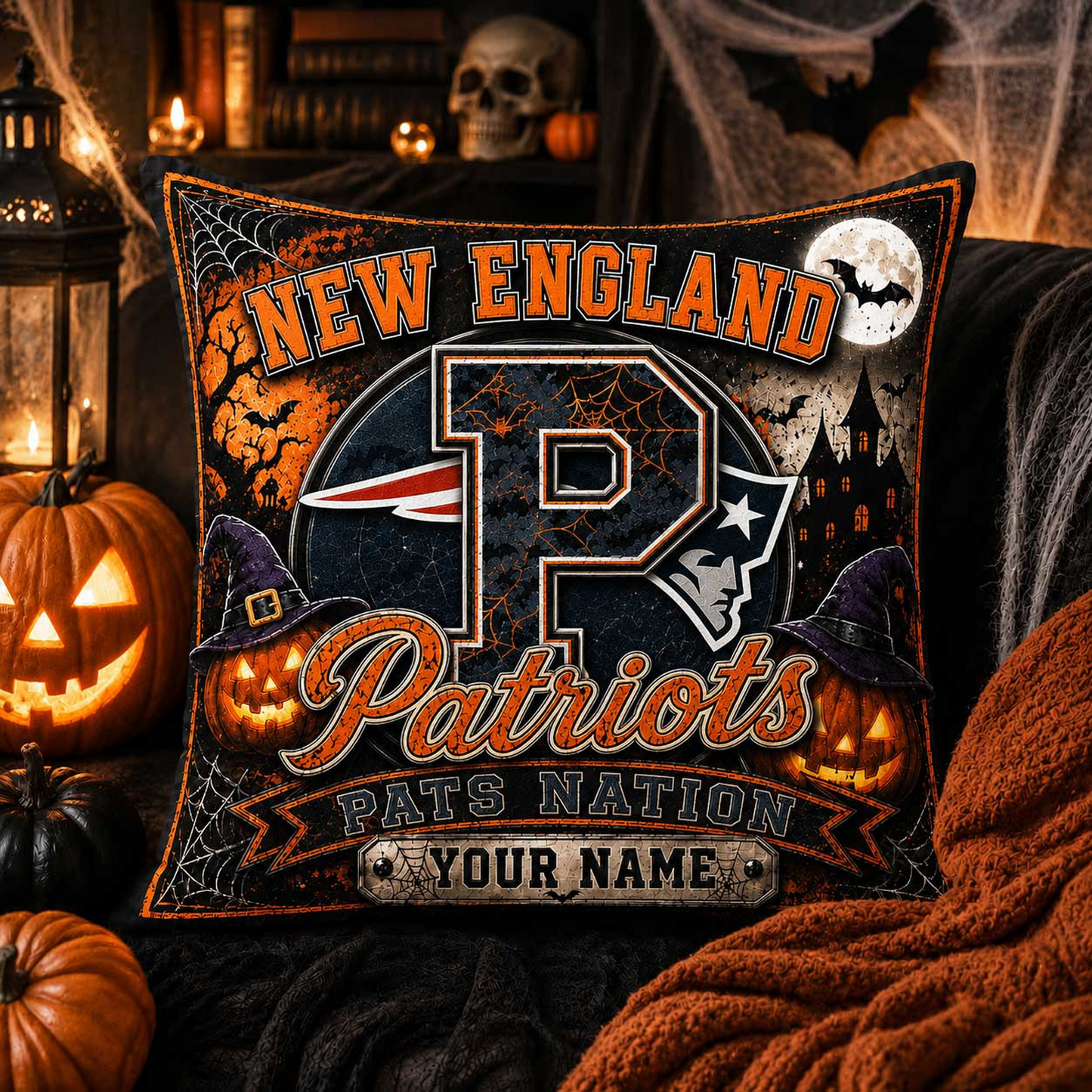Premium NFL x NEP Spooky Season Fan Personalized Pillow